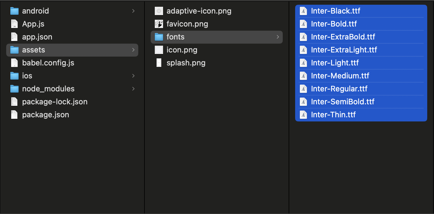 Font Family Setup